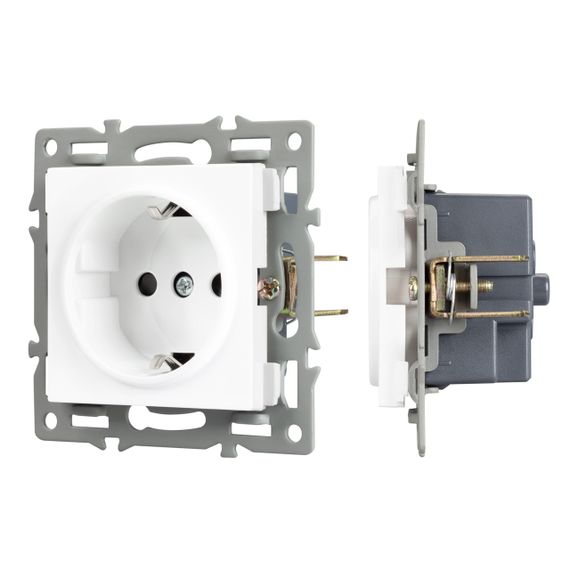 Механизм электрической розетки SCT-MEU1-PL-WH (250V, 16A) Arlight 043730