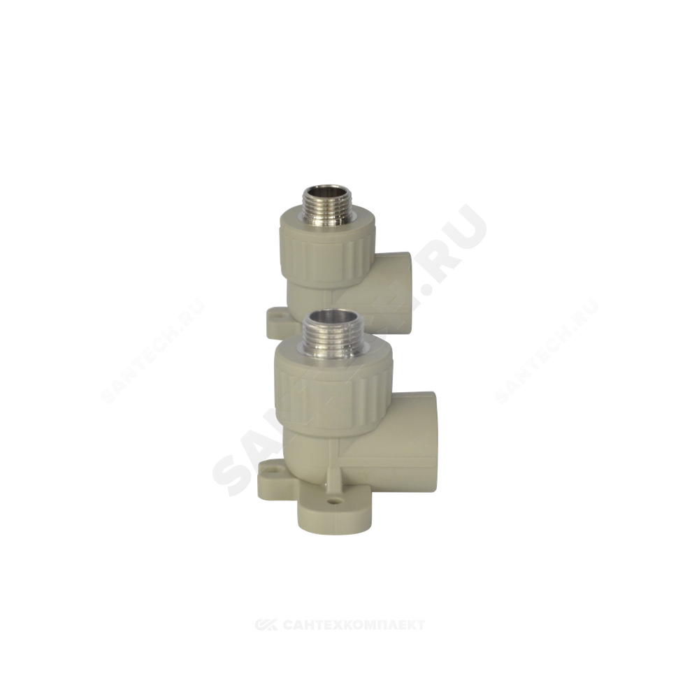 Планка монтажная PP-R серая Дн 25х1/2" НР под смеситель с водорозетками VALFEX 10124220Г