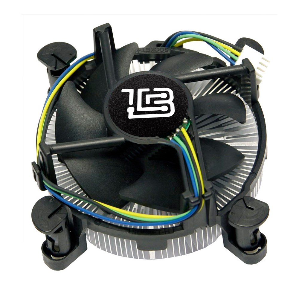 Кулер для CPU BaseTech Original, 1х80мм, 800-2700rpm, 4-pin, Al, серебристый-черный, 27дБ, TDP 65Вт, INTEL 1200/115x/775, AMD Не поддерживается (BT-ORIG-AL)
