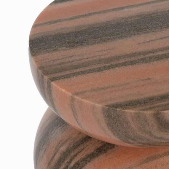 Кофейный стол Ove Ø28х45 см, розовый мрамор