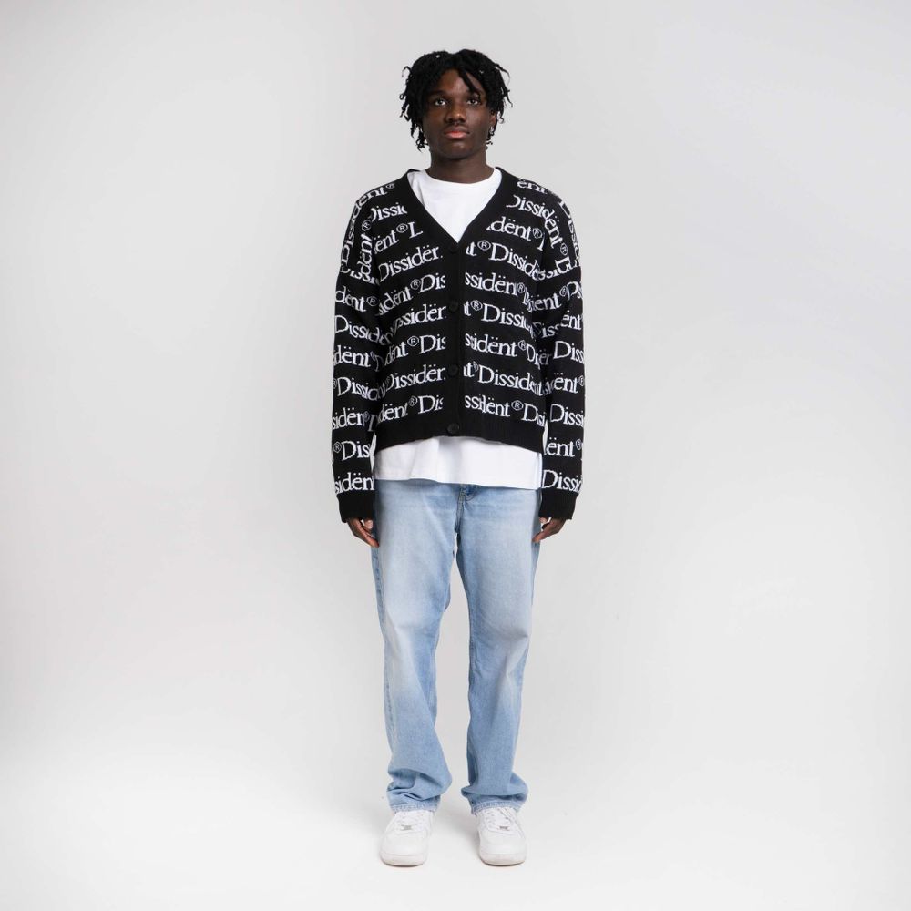 Кардиган Dissident Logo Pattern Черный