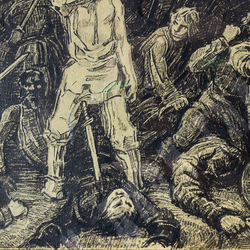 Лавров П. И. Из серии «Нашествие на Русь». Бумага, тушь. СССР. 1956 г.