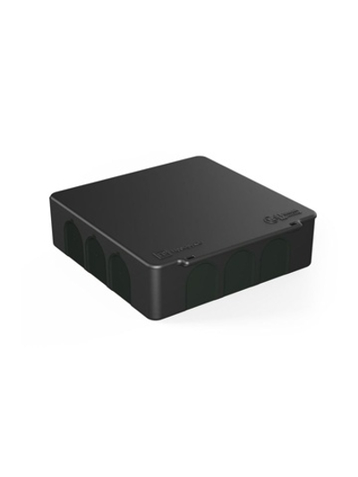 Коробка распределительная 100х100х30 (HF) двухкомп. Безгалоген. для прям. монтажа черн. (уп.48шт) Промрукав 60-0302-9005