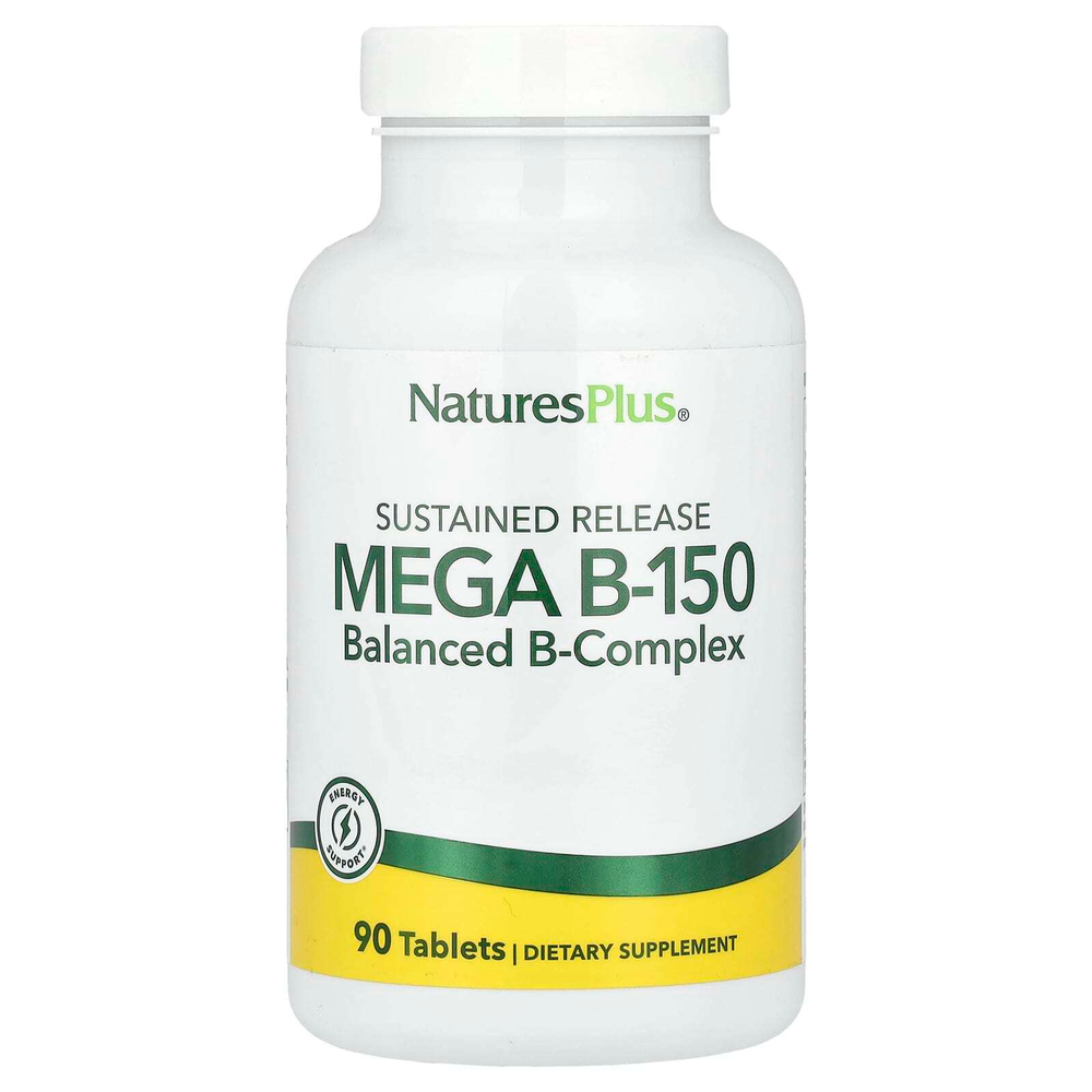 NaturesPlus, Mega В-150, длительное высвобождение, 90 таблеток
