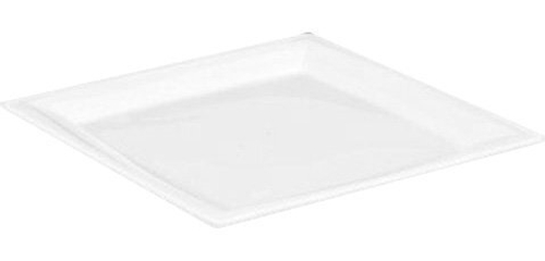 Тарелка пластиковая одноразовая квадратная, 210х210 мм, прозрачная, PS, 3 штуки