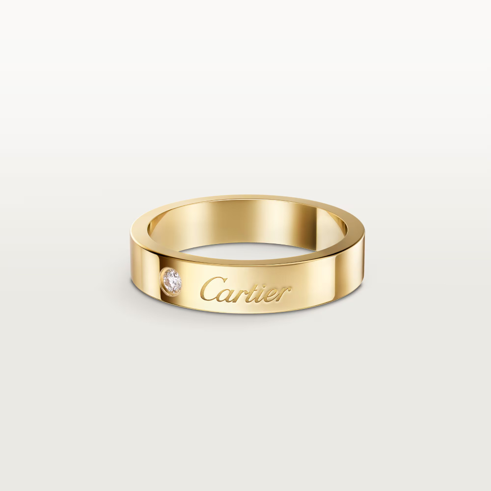 Обручальное кольцо Cartier с бриллиантом