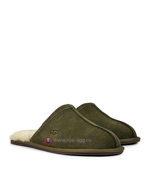 SCUFF SLIPPER MENS Burnt Olive