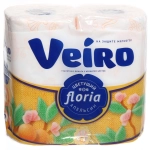 Бумага туалетная LINIA VEIRO 2 сл., 4 рул., Цветущий апельсин