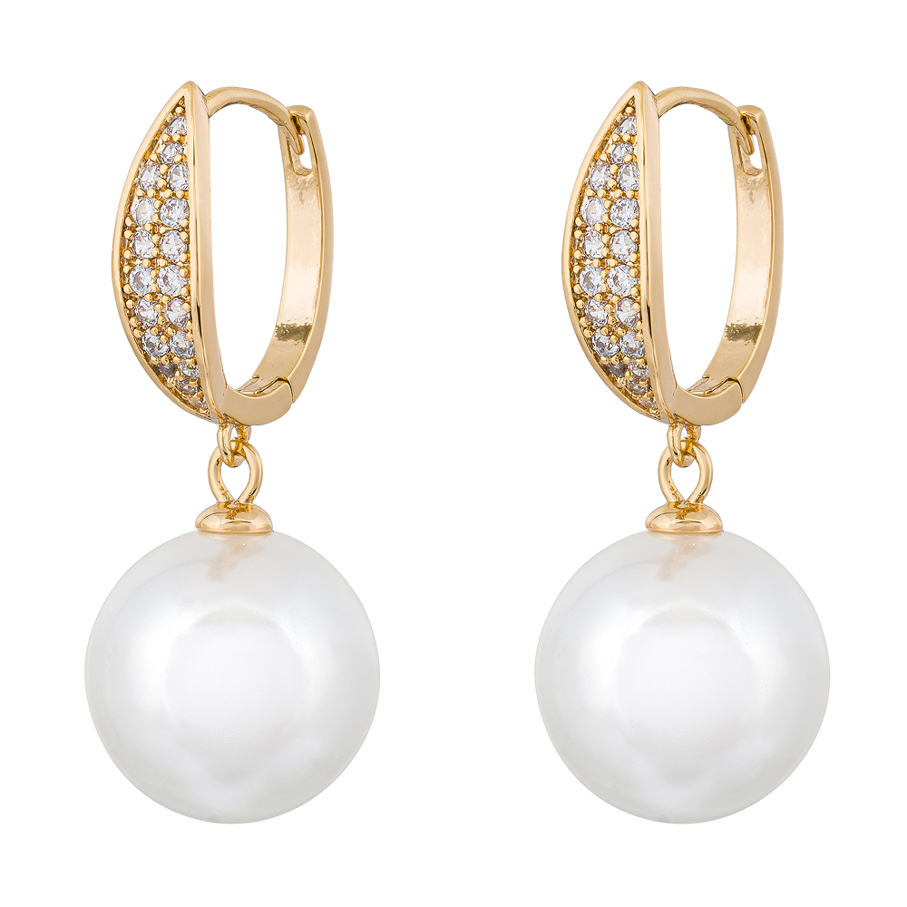 Серьги Fiore Luna WHITE PEARL ABE25386-02 G