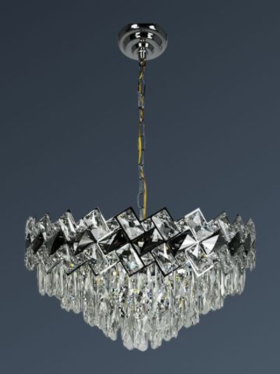 Люстра подвесная Lanbos, 11 ламп Е14, до 440 Вт, до 25 кв м, хром