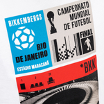 Футболка BIKKEMBERGS Белый/Термопринт: красно-сине-бежево-черный стадион Мальчик