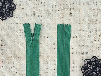 Молния потайная, L 50 см, зелёный