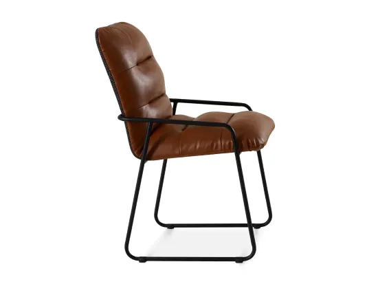 Cтул Brown Soft металлический коричневая экокожа