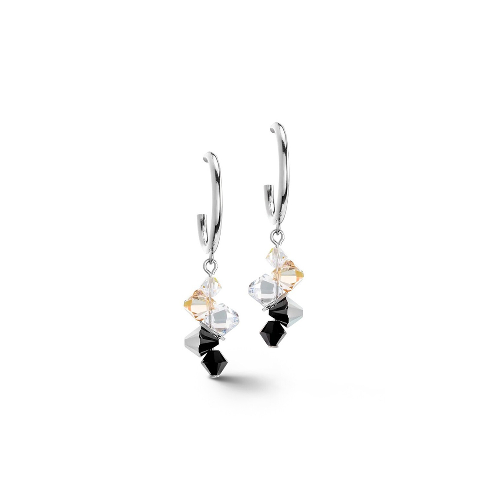 Серьги Coeur de Lion Black-Crystal 4639/21-1318