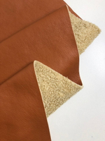 Дубленка однот иск рыжий, мех молочный