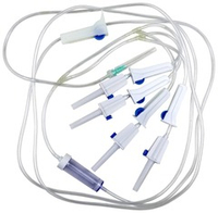 Система инфузионная Luer Lock для переливания растворов четырёхходовая с пластиковым шипом SFM 25 шт