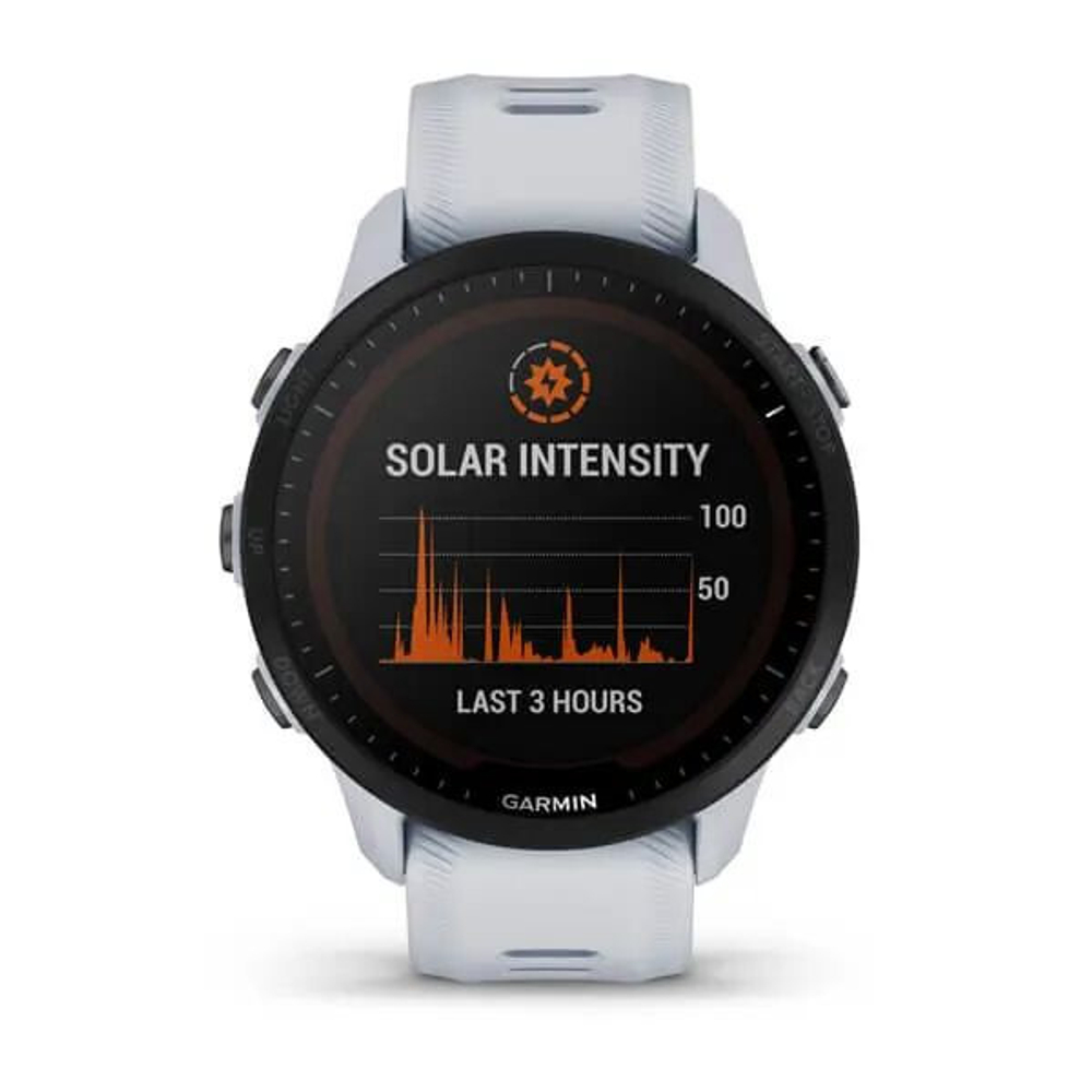 Garmin Forerunner 955 Solar с белым ремешком (010-02638-21)