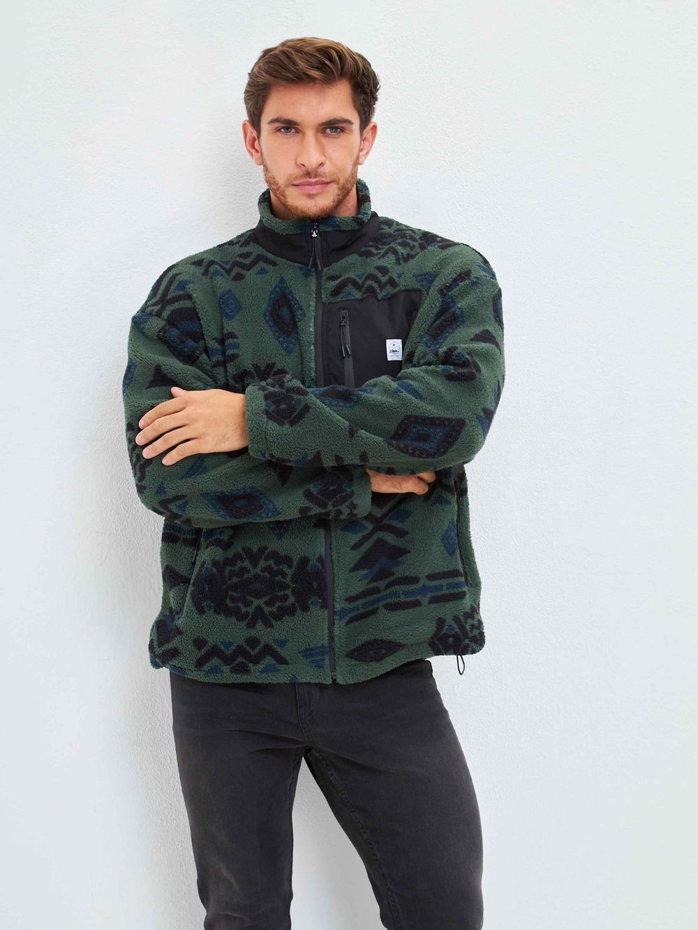 Толстовка Kefirmaykifer Флисовая Zip зеленая