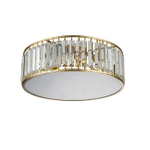 Потолочный светильник 3x40Вт E27, металл/пластик/хрусталь, золото