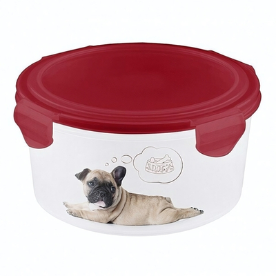 Контейнер для корма и лакомств lucky pet 0,55л, собаки (бордовый)