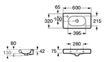 Раковина Roca Meridian 60x32 32724X000