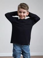 Черный лонгслив оверсайз для мальчика