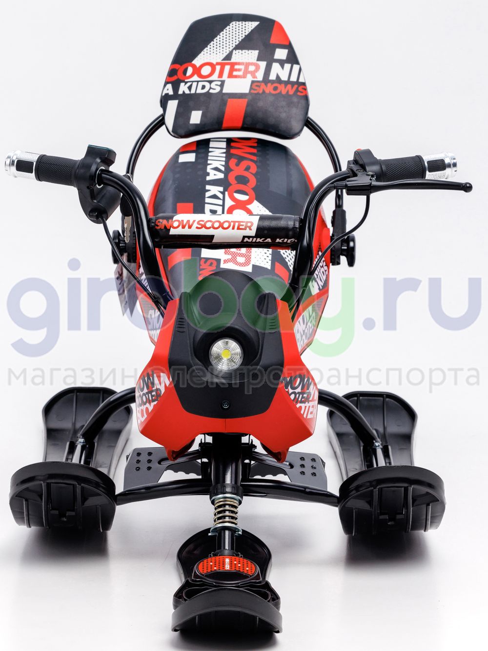 Детский электроснегокат BARS Arctic - Красный фото №6