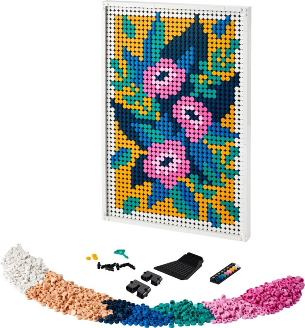 Конструктор Лего Art Цветочный арт | LEGO Art Floral Art коллекционный набор, 31207, 2870 деталей (18+)