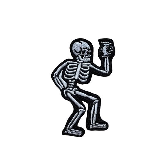 Нашивка термоаппликация на одежду и  на рюкзак. Скелет