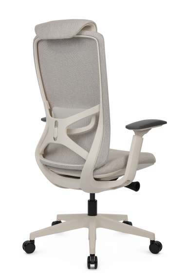 Кресло Gemini EGE-002AW Белый пластик/Светло-бежевый