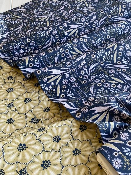 ПОЛНОЧНЫЕ ЦВЕТЫ #4,отрез 45 см  100% хлопок Handmade Fabrics 4