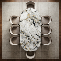 Дизайнерский стол TRIANGLE CERAMIC LARGE chocolate