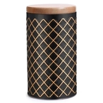 Банка жестяная Classico Nero для сыпучих продуктов, 1,6 л, круглая, с крышкой