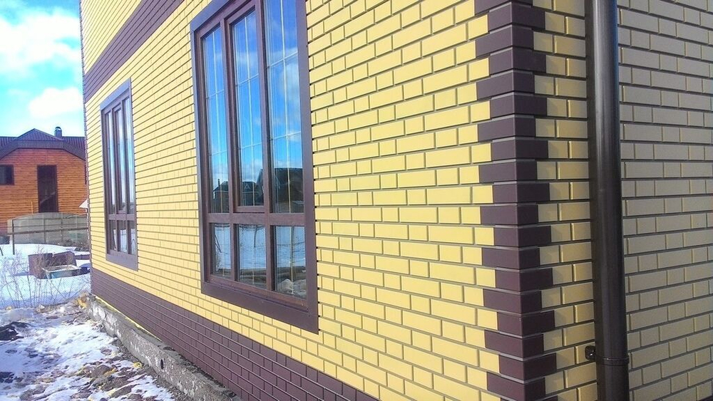 Угол наружный Клинкерный кирпич Коричневый 450 мм
