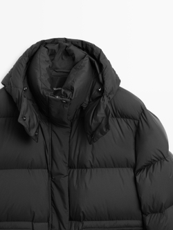 Massimo Dutti Стеганая куртка, черный