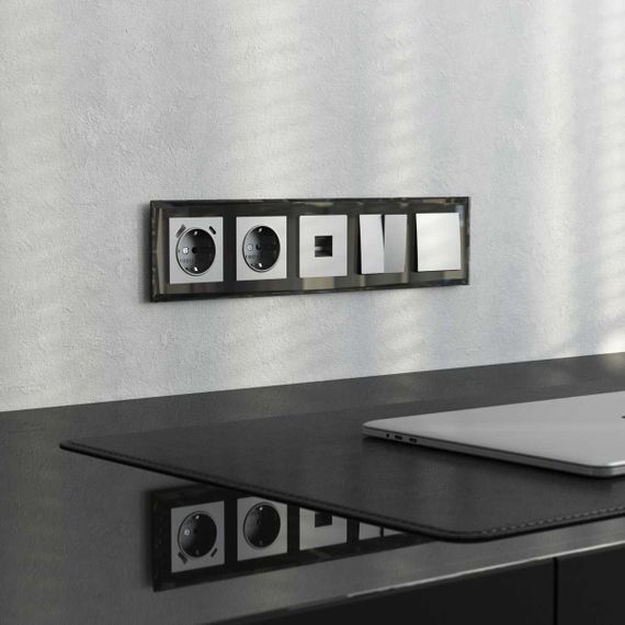 Рамка Werkel на 5 постов Diamant черный W0051208 4690389158872