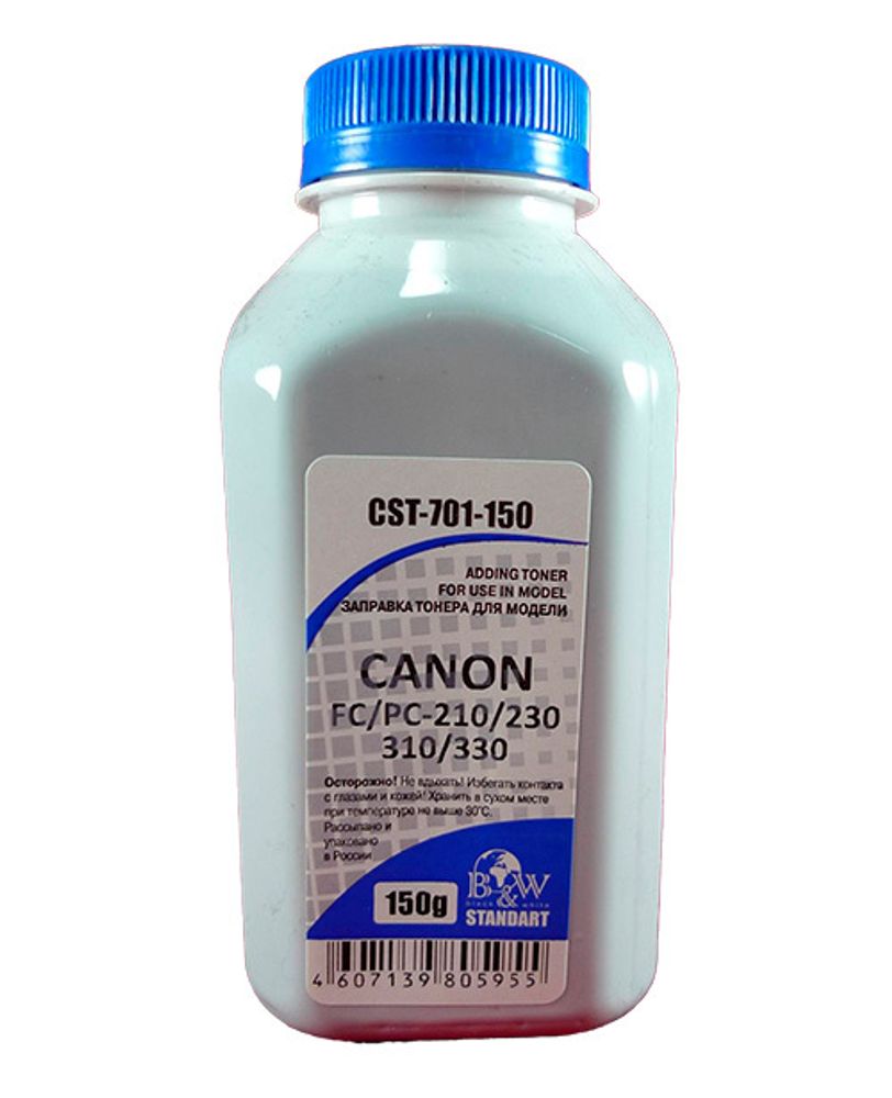 Тонер Canon FС/PC-210/230/310/330 (фл. 150г) Black&amp;White Standart фасовка Россия