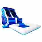 Надувная водная горка с бассейном «Айсберг» размер 9*4*5 м