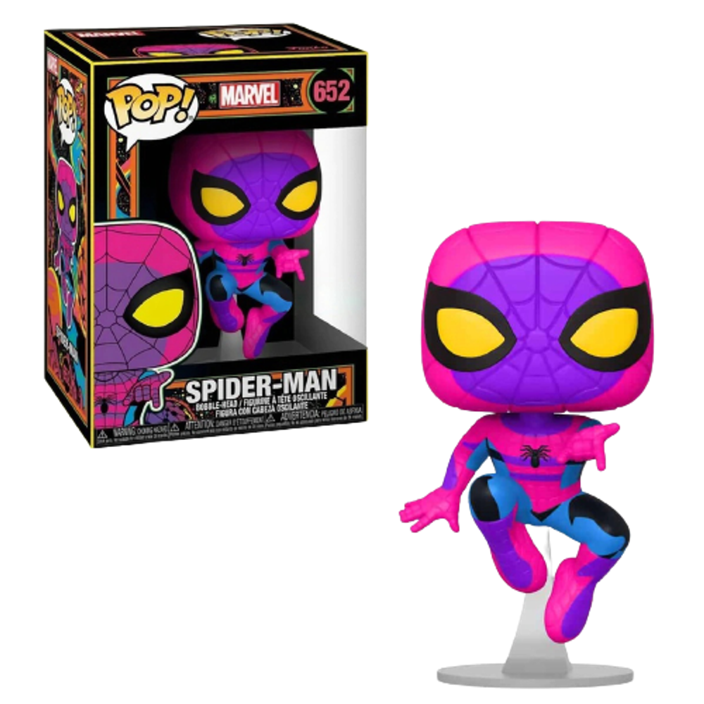 Spiderman black light funko pop deals