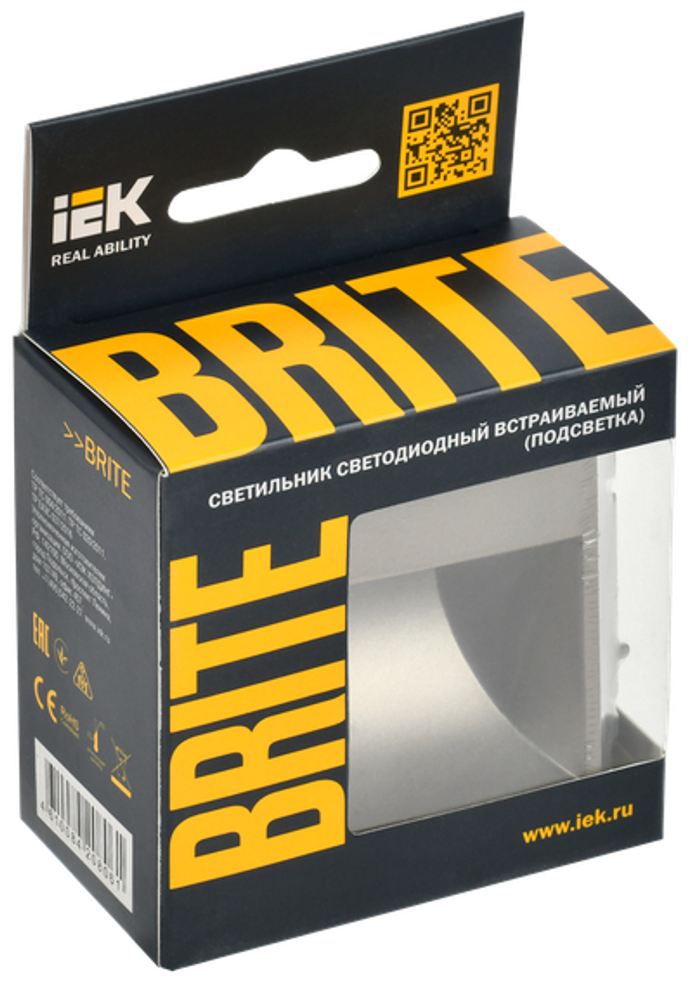 BRITE Подсветка светодиодная встраиваемая ПЛ20-БрШ шампань IEK