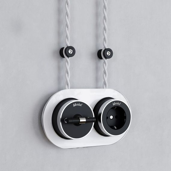 Изолятор Werkel Vintage черный матовый (100шт) W6433408 4690389202834