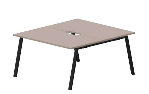 Составной стол Arena на 2 рабочих места 1380х1566х750мм (2 эргономичных выреза)
