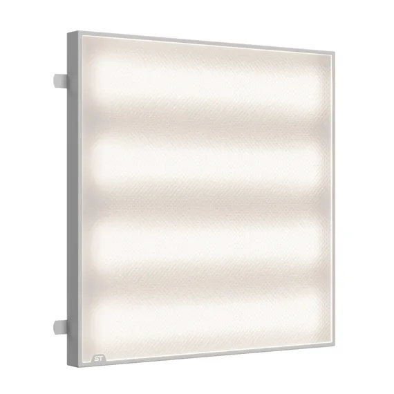 STP-G-1001-P-36-4K-40 Св-к ДВО ST Luce STANDART IP40 590*590*40мм 36Вт 4200лм 4000К призма(Грильято) Коммерческое освещение
