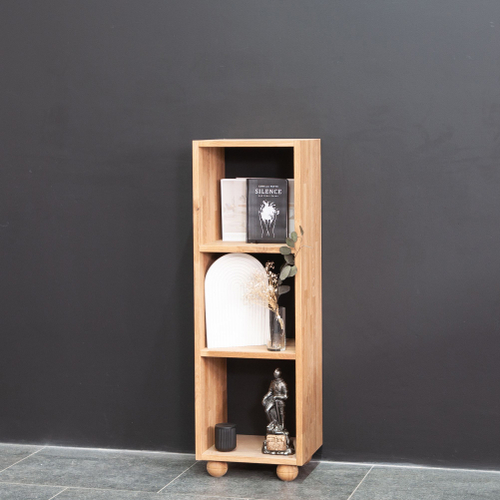 Стеллаж деревянный Эдгар, модульный, из массива дуба на ножках