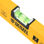 Уровень алюминиевый, магнит, фрезерованный, 3 глазка (1 зеркал.) 0,5 мм/м, 1000 мм Denzel