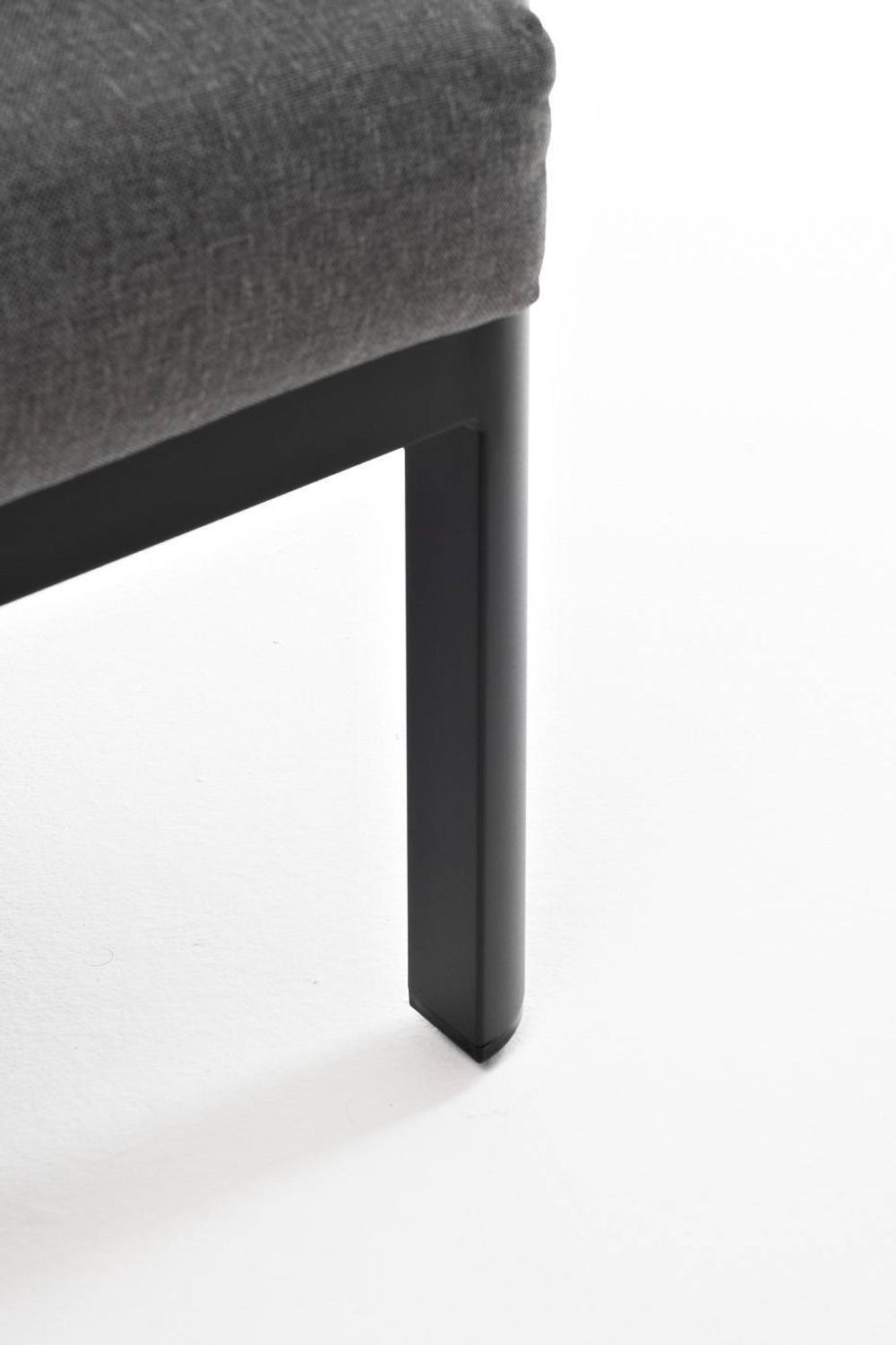 "Сан Ремо" диван 2-местный плетеный из роупа, каркас алюминий темно-серый, роуп серый, ткань серая