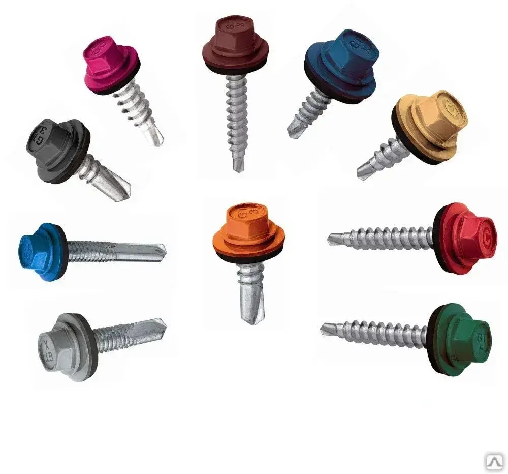 Саморез кровельный 4,8х70; зеленый; 100 шт.