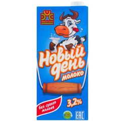 Молоко Новый День 3,2 % 1 л тфа