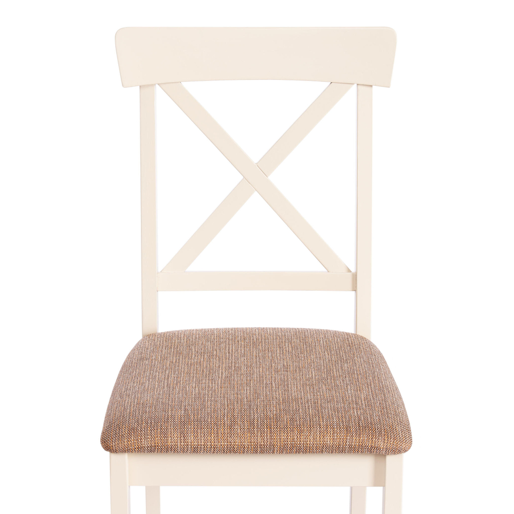 Стул Гольфи 2/ Golfi 2 дерево гевея, 45*51*94, ivory white, ткань кор.-зол. (1505-9) (Комплект из 2 шт.)