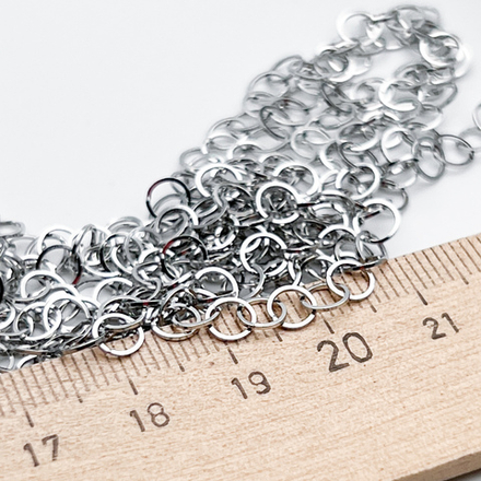 Цепочка, сталь, размер звена 5 мм, цена за 50 см
